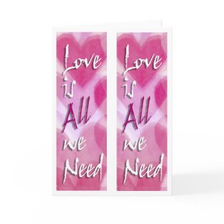 Love Bookmark Greeting Card
