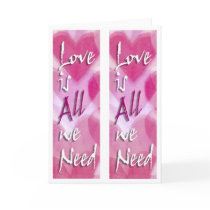 Love Bookmark Greeting Card