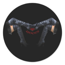 Love Boots Leather Thigh High Boots Stickers