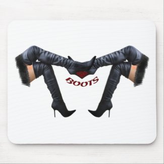 Love Boots Thigh High Boots Mouse Pad mousepad