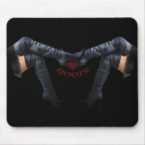 Love Boots Thigh High Boots Mouse Pad mousepads by uniqueandkinky Love Boots Thigh High Boots Mouse Pad mousepads