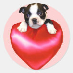 Love Boston Terrier stickers