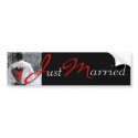 Love Bouquet - Just Married bumper stickers