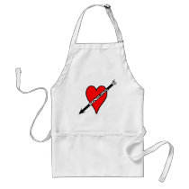 Love Bowling Heart Aprons