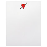 Love Bowling Heart Personalized Letterhead