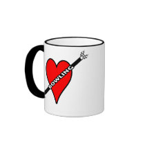 Love Bowling Heart Coffee Mugs