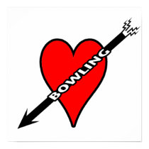 Love Bowling Heart Posters