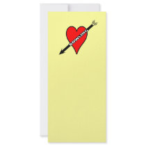 Love Bowling Heart Custom Rack Cards