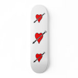 Love Bowling Heart Skate Board