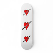 Love Bowling Heart Skate Board