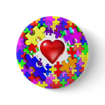 Love Breaks Thru Autism Pin
