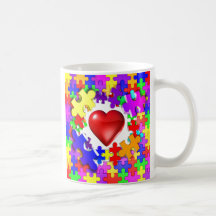 Love Breaks Thru Autism Coffee Mugs