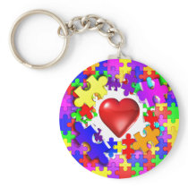 Love Breaks Thru Autism Key Chains