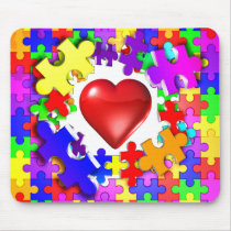 Love Breaks Thru Autism Mouse Pads