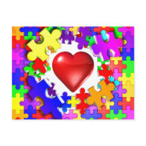 Love Breaks Thru Autism postcards by wolfmama Love Breaks Thru Autism postcards