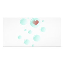 love bubble bubbles customized photo card