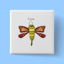 Love Bug Butterfly buttons