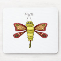 Love Bug Butterfly mousepads