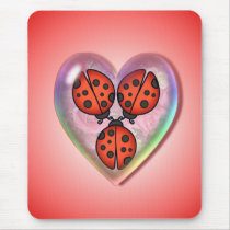 LOVE BUG & HEART BUBBLE by SHARON SHARPE mousepads by sharonsharpe LOVE BUG & HEART BUBBLE by SHARON SHARPE mousepads