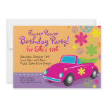 Love Bug Hippie Birthday Party Invitations