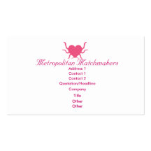 Love Bug Pink Business Card Template