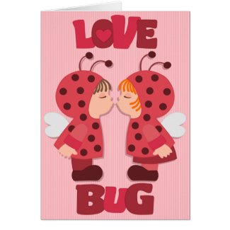 Love Bugs Beetles Valentine's Card