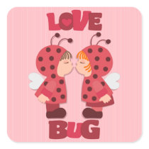 Love Bugs Beetles Valentine's Stickers stickers