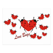 Love Bugs Postcards