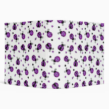Love Bugs Purple Ladybugs 3 Ring Binders