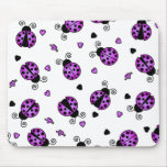 Love Bugs Purple Ladybugs Mousepads