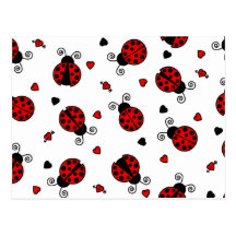 Love Bugs Red Ladybugs Post Card