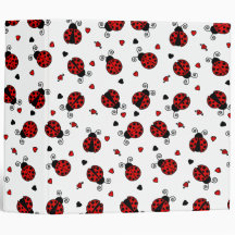 Love Bugs Red Ladybugs Vinyl Binders
