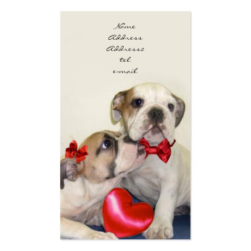 Love Bulldogs business card