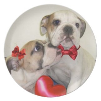 Love bulldogs plate