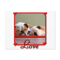 Love Bulldogs postcard