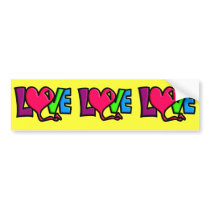 LOVE bumper stickers