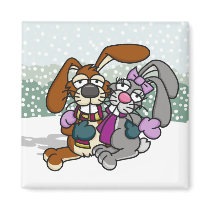 Love Bunnies Magnet by wislander Love Bunnies Magnet