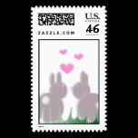 Love bunnies postage stamps