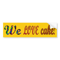 Love Cake Bumper Sticker