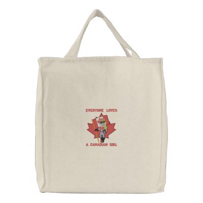 Love Canadian Girls Embroidered Bag by CanadianGear