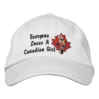 Girls With Hats On. Love Canadian Girls Embroidered Hats by CanadianGear