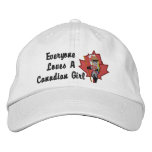 Love Canadian Girls Embroidered Hats