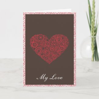 Love Card Red & Brown