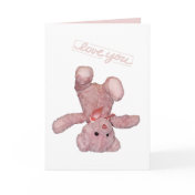 love Card - teddy on white