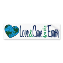 Love & Care for the Earth bumper stickers