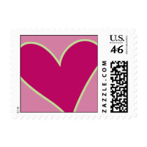 Love Cartoon Heart Wedding Postage stamps