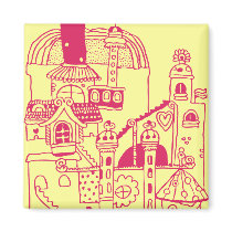 Love Castle magnets by Noir_et_Blanc Love Castle magnets
