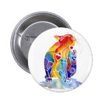 Love Cat in Rainbow Colors Button