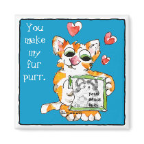 Love Cat Upload-Your-Photo Valentine Magnet by zooogle Love Cat Upload-Your-Photo Valentine Magnet