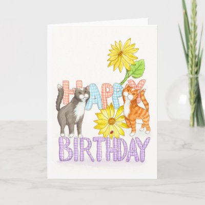 Love Cats Birthday Greeting Card by _Squirrel_